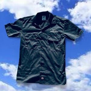 Random Auto Wrap Dickies Men's Charcoal Button Down Shirt